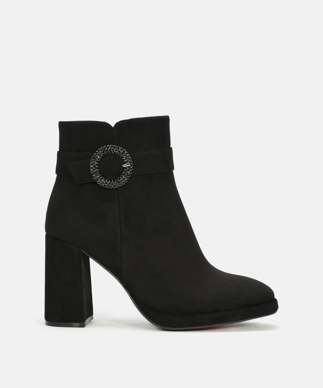 Botins plataforma fivela joia